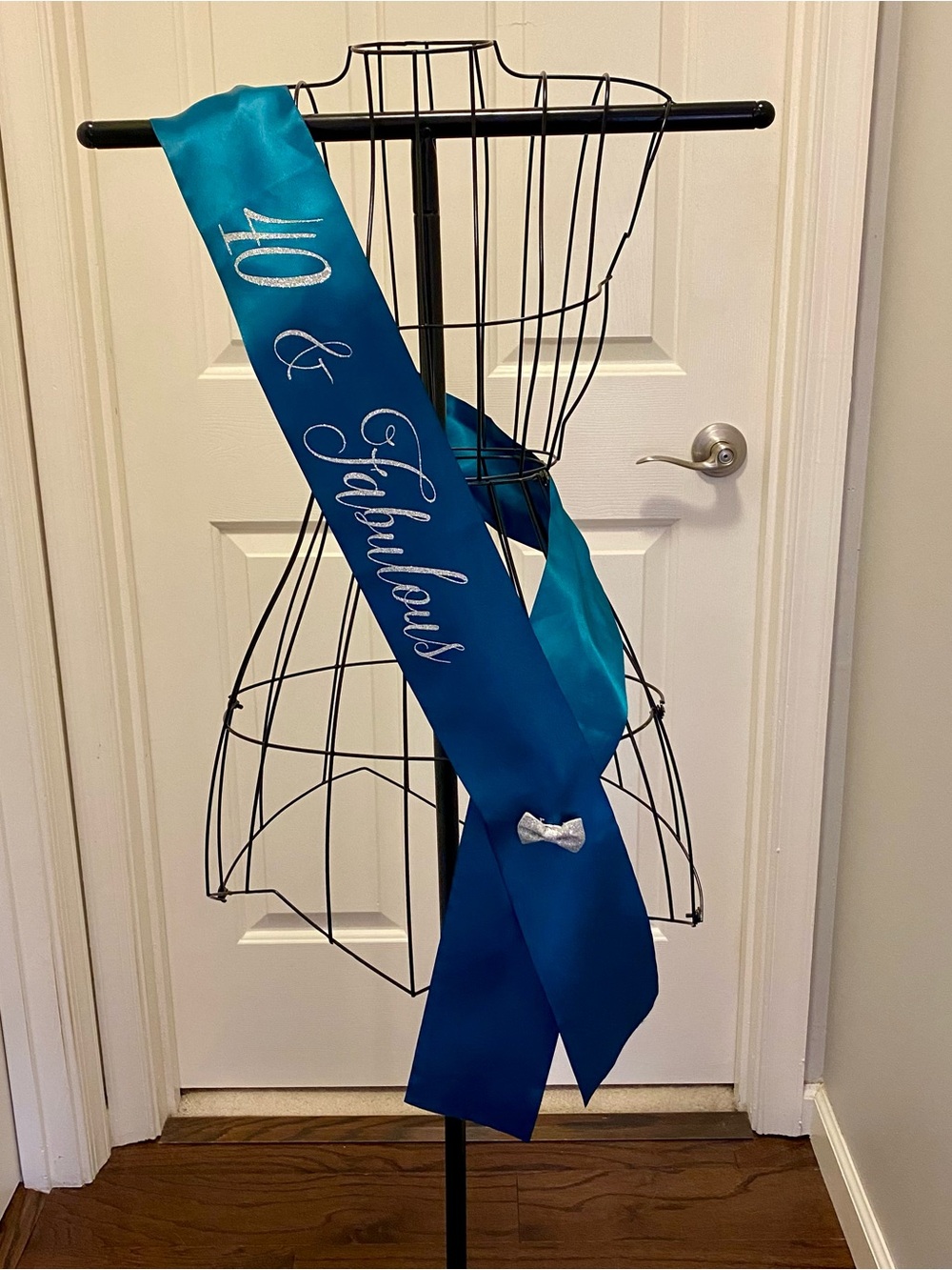 Teal "40 & Fabulous" Satin Celebration Sash